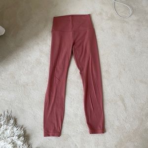 25” rose-colored align leggings